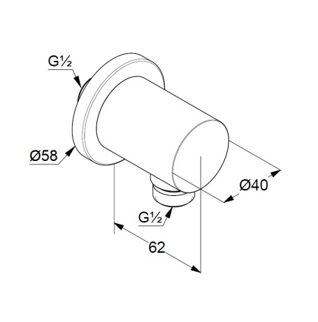 Подключение душевого шланга KLUDI NOVA FONTE Puristic 2054339-15
