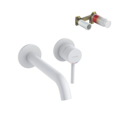 Смеситель KLUDI BOZZ WHITE SET 382455376S для раковины настенный встраиваемый со скрытой частью в комплекте