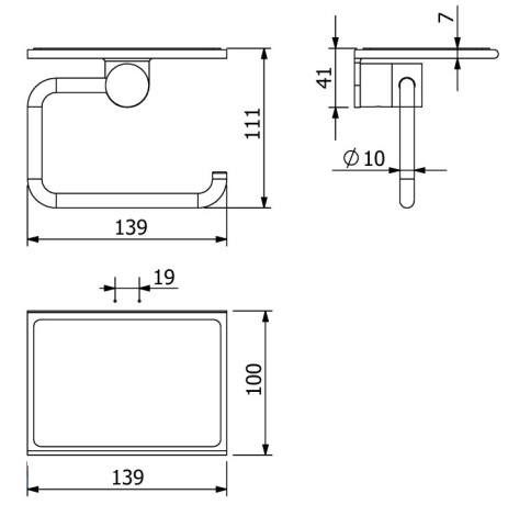 Держатель туалетной бумаги KLUDI VELA R 5897139 подвесной