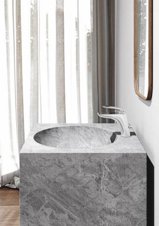 Смеситель KLUDI BALANCE 520230575 для раковины на одно отверстие однорычажный с донным клапаном