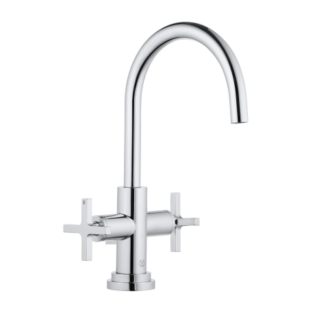 Смеситель KLUDI NOVA FONTE Classic 201180520 для раковины на одно отверстие двухвентильный с донным клапаном