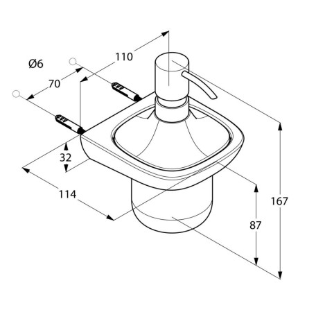 Дозатор KLUDI AMBIENTA 5397605 подвесной