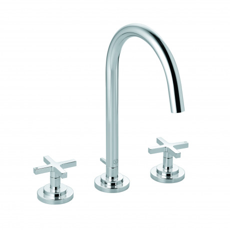 Смеситель KLUDI NOVA FONTE Classic 201430520 для раковины на три отверстия двухвентильный