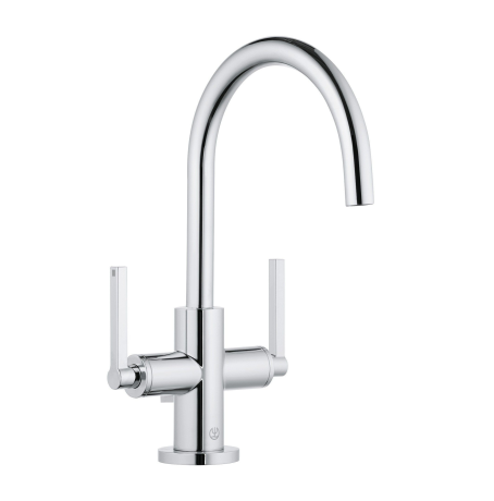 Смеситель KLUDI NOVA FONTE Puristic 201180515 для раковины на одно отверстие двухвентильный с донным клапаном