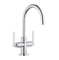Смеситель KLUDI NOVA FONTE Puristic 201180515 для раковины на одно отверстие двухвентильный с донным клапаном