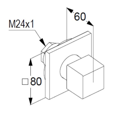 Вентиль KLUDI DECUS 54816N175 настенный