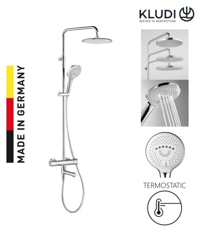 Душевая система KLUDI FRESHLINE 6708305-00 с термостатом с изливом