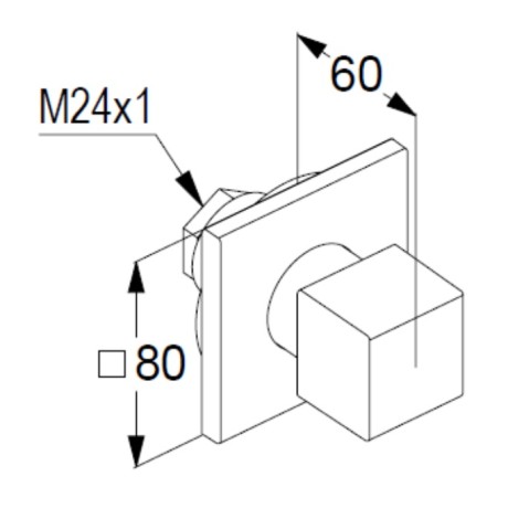 Вентиль KLUDI DECUS 54816N075 настенный
