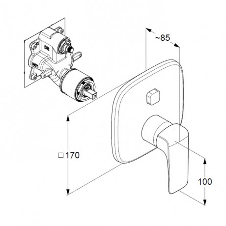 KLUDI AMEO, душевой комплект со смесителем для душа, арт. 416720575