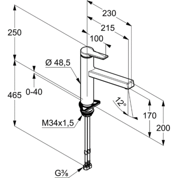 Смеситель KLUDI ZENTA 389840575 для кухни