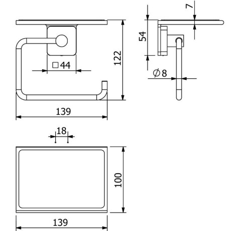 Держатель туалетной бумаги KLUDI VELA S 25971N5 подвесной