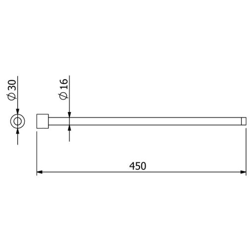 Держатель полотенца KLUDI VELA R 58977N2S прямой