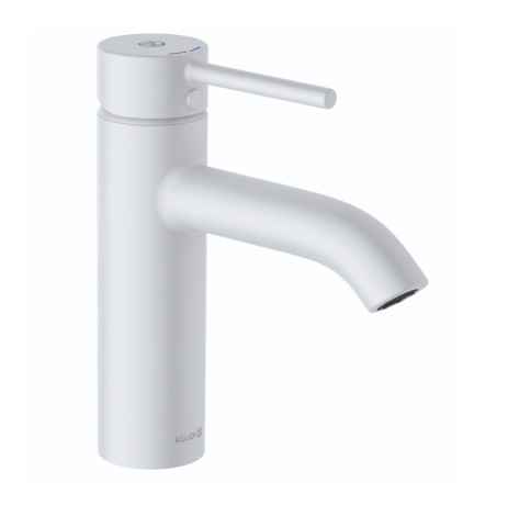 Смеситель KLUDI BOZZ WHITE 382665376 для раковины на одно отверстие однорычажный с донным клапаном