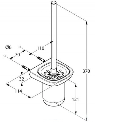 Туалетный ершик KLUDI AMBIENTA 5397405 подвесной