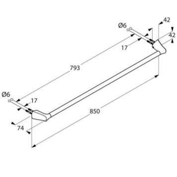 Держатель полотенца KLUDI AMBIENTA 5397905 широкий