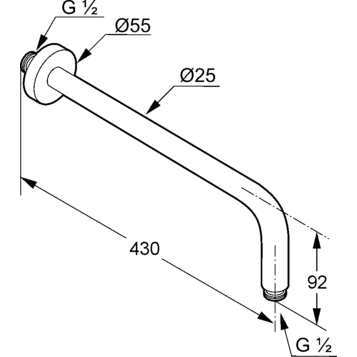 Душевой кронштейн KLUDI A-QA 6651491-00