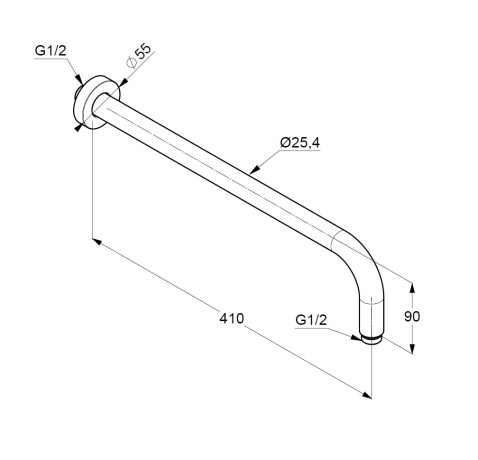 Душевой кронштейн KLUDI A-QA 6651491-00