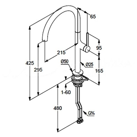 Смеситель KLUDI REEF 508036675 для кухни