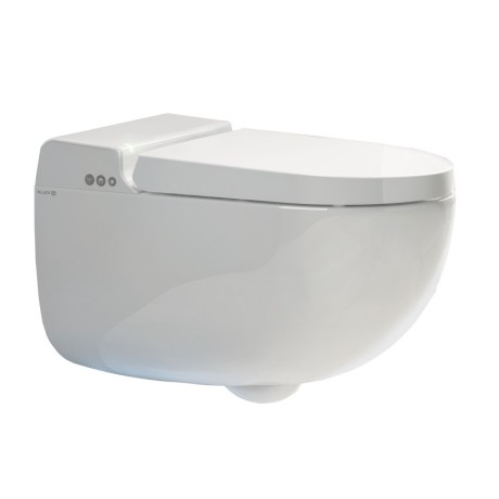 Умный унитаз-комплект KLUDI CLEANTRONIC 16WCW0143 подвесной безободковый с функцией биде с сиденьем крышкой с плавным опусканием