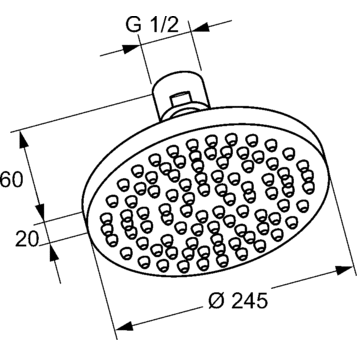 Верхний душ KLUDI A-QA 6651105-00