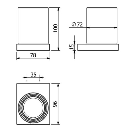 Стакан KLUDI VELA C 3197539 подвесной