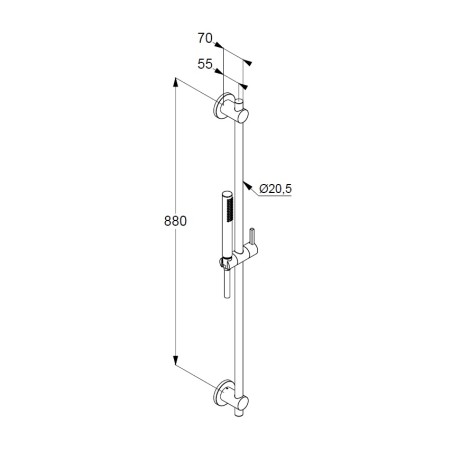 Душевой гарнитур KLUDI NOVA FONTE Puristic 20840N2-15