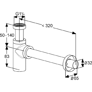 Сифон KLUDI 1002039-00 для раковины
