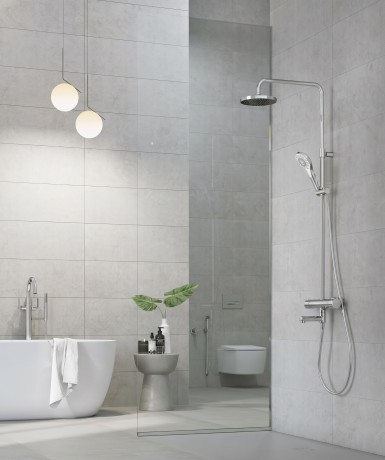 Душевая система KLUDI DIVE DUAL SHOWER SYSTEM 6907905-00S с термостатом с изливом