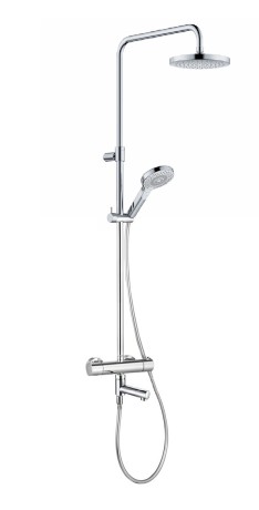 Душевая система KLUDI DIVE DUAL SHOWER SYSTEM 6907905-00S с термостатом с изливом