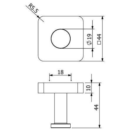 Крючок KLUDI VELA S 25984N1 подвесной