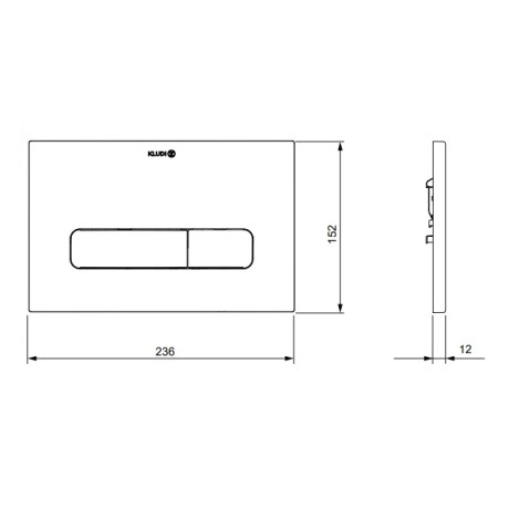Клавиша смыва KLUDI UNIFIX 30PP0153 для унитаза цвет белый матовый