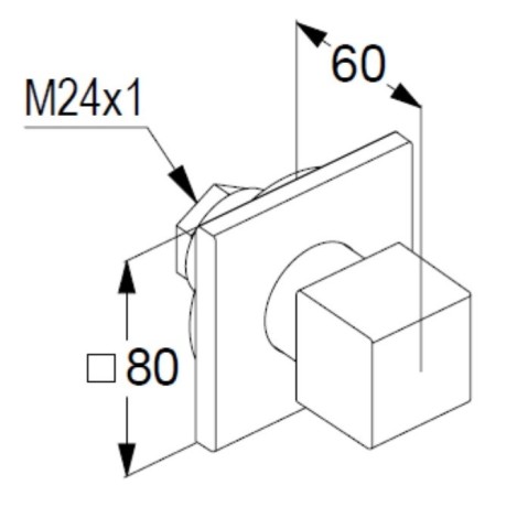 Переключатель потока воды KLUDI DECUS 54847N275 на два потребителя
