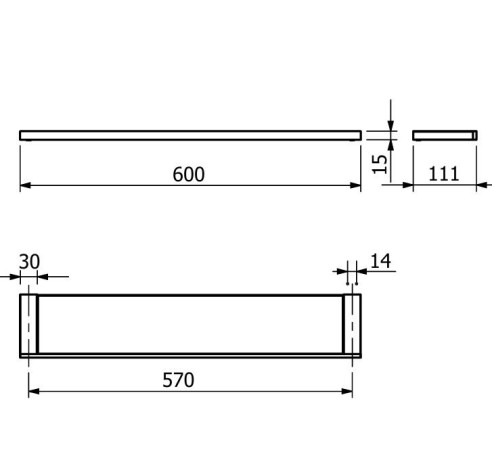 Полочка стекло KLUDI VELA C 31973N1 подвесная