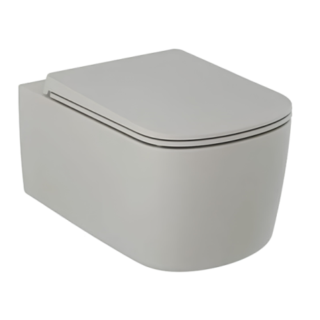 Унитаз KLUDI RESA S 27WCSETO2 подвесной безободковый с сиденьем крышкой с плавным опусканием