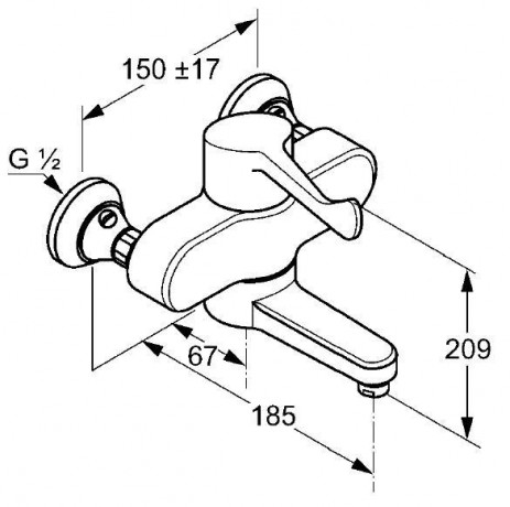 Смеситель KLUDI MEDI CARE 349230524