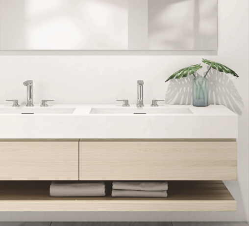 Смеситель KLUDI ZENTA SL 483930565 для раковины на три отверстия двухвентильный